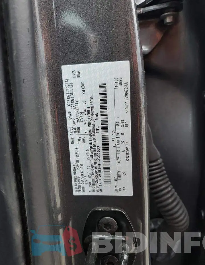 1FTFW1E84PKG00533 Photo# 12
