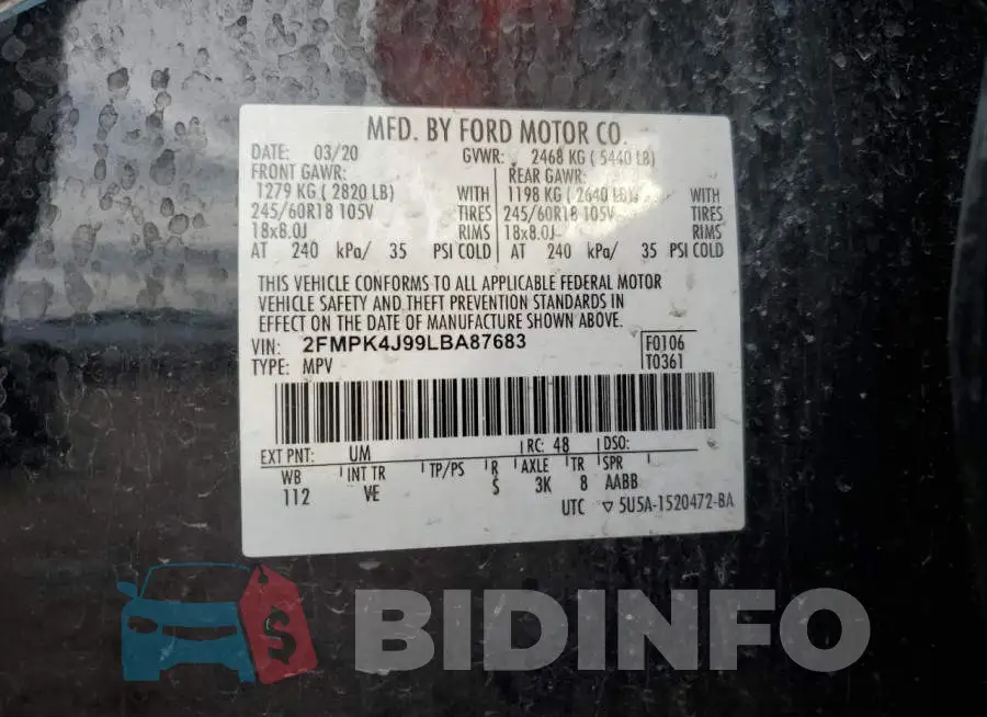 2FMPK4J99LBA87683 Photo# 13