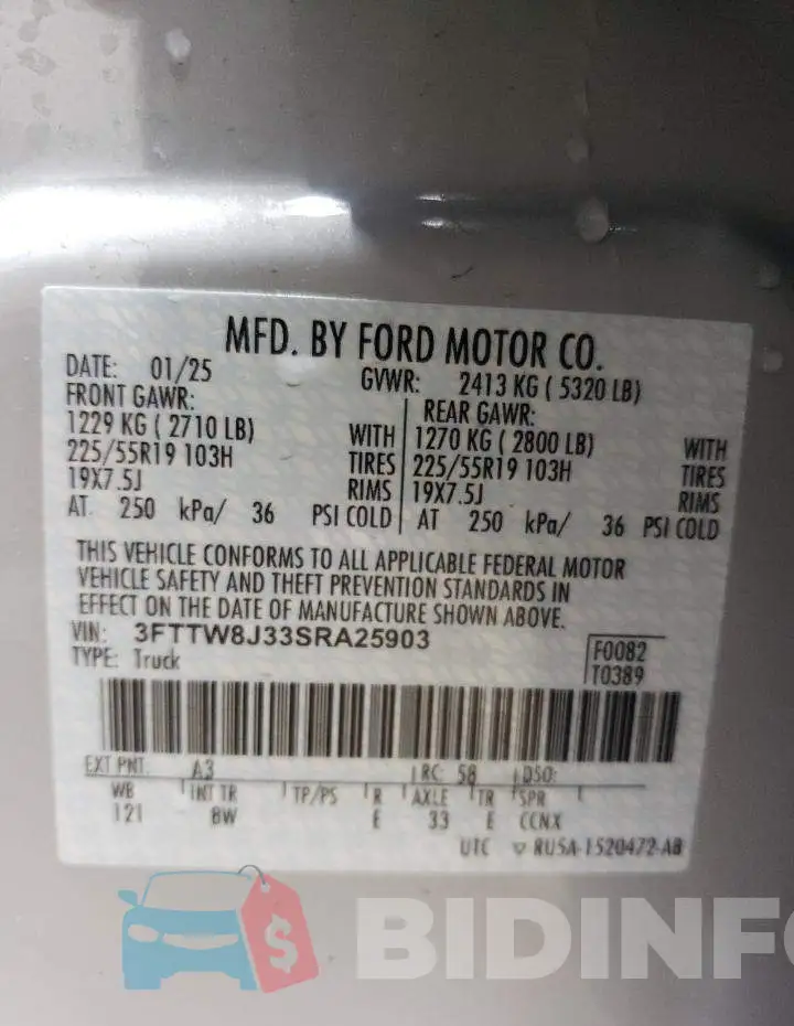 3FTTW8J33SRA25903 Photo# 12