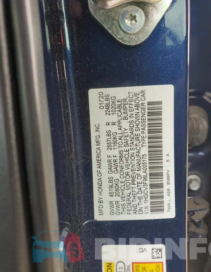 1HGCV3F96LA005175 Photo# 12