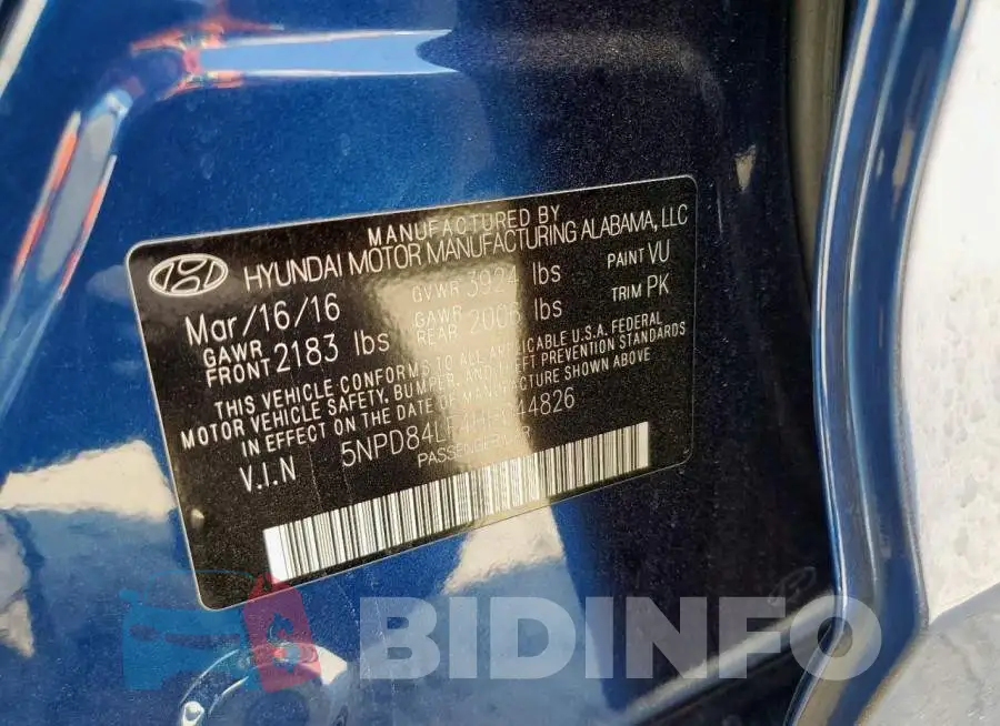 5NPD84LF4HH044826 Photo# 12