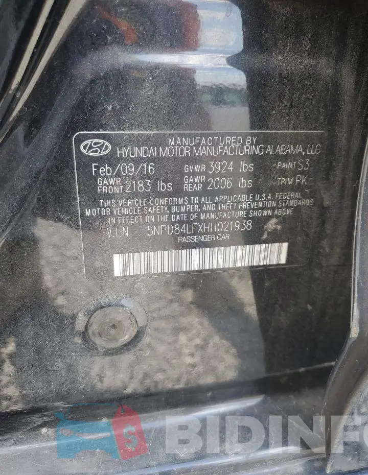 5NPD84LFXHH021938 Photo# 12