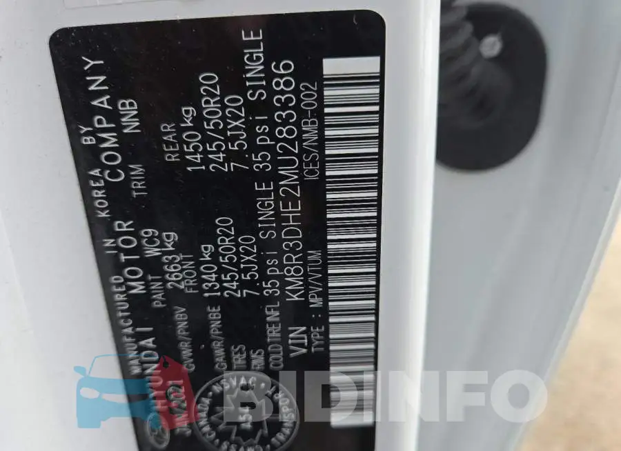 KM8R3DHE2MU283386 Photo# 13