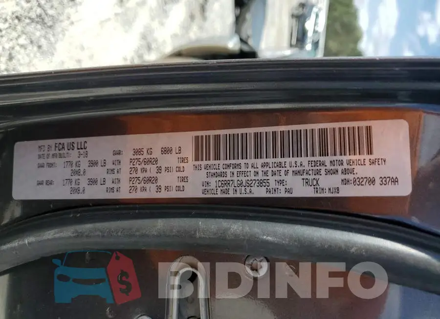 1C6RR7LG0JS273855 Photo# 12