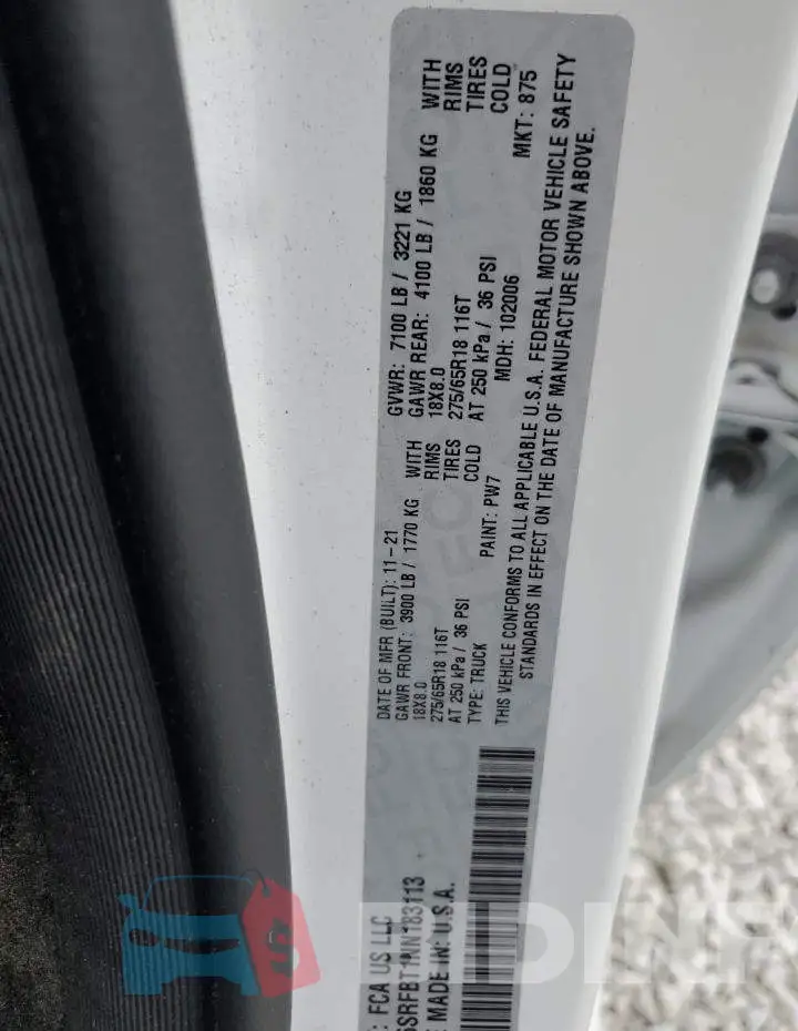 1C6SRFBT1NN183113 Photo# 12