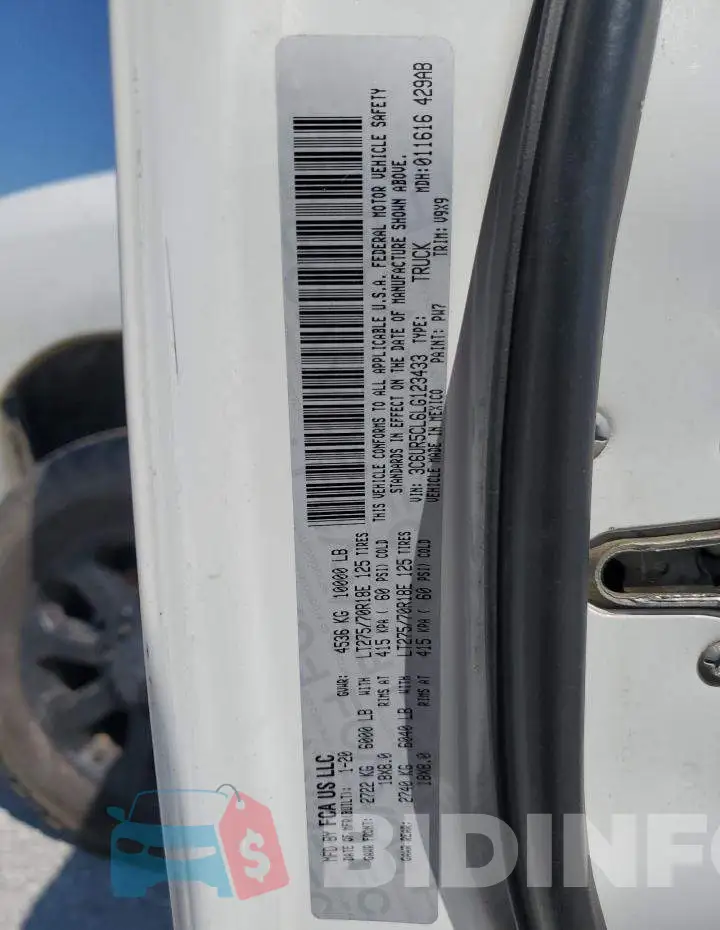 3C6UR5CL6LG123433 Photo# 12