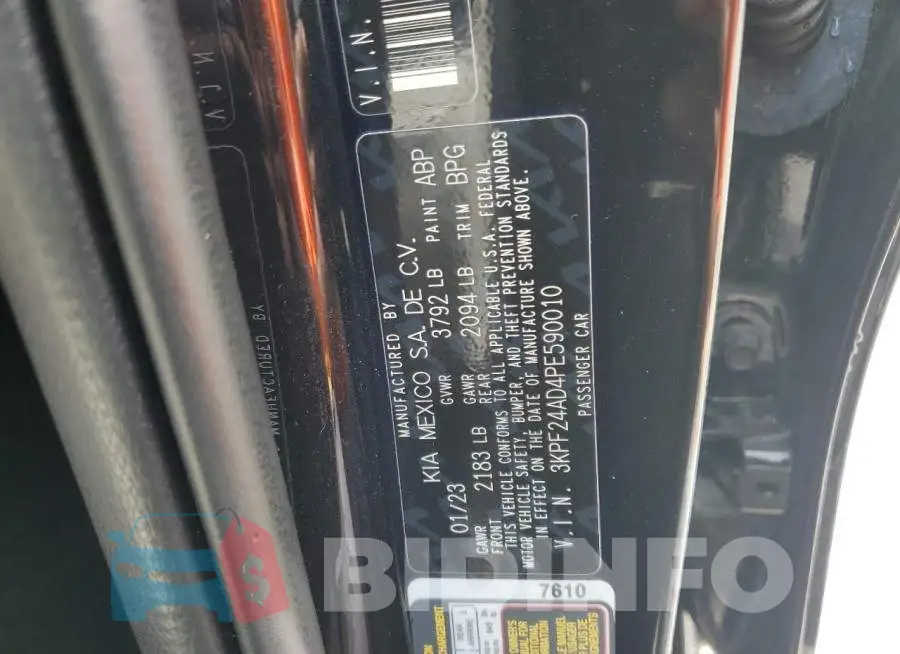 3KPF24AD4PE590010 Photo# 13