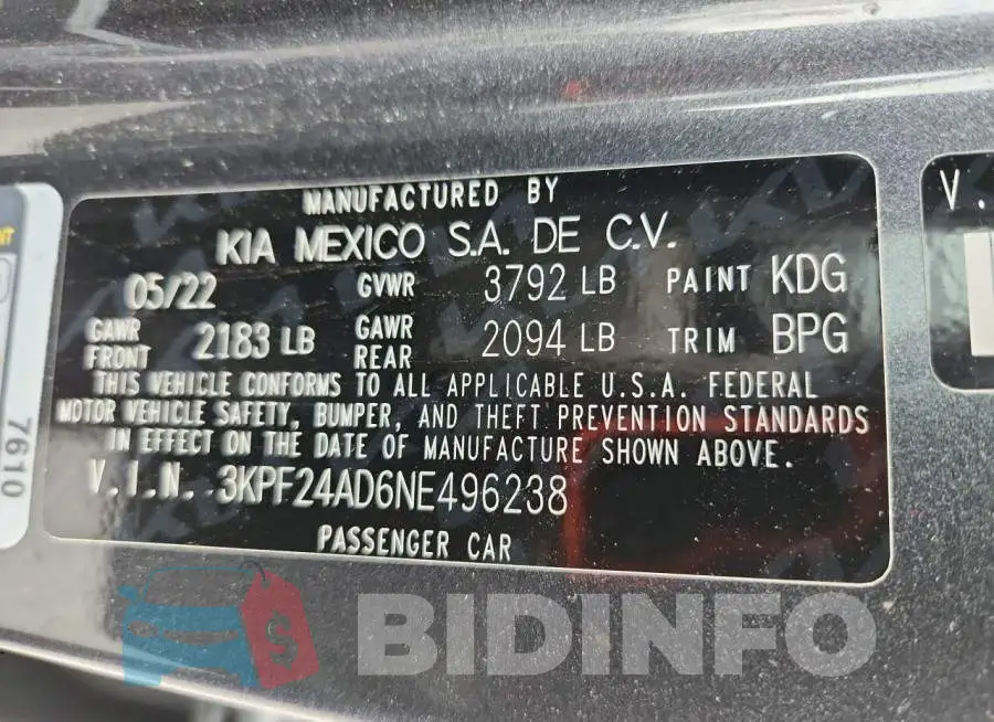 3KPF24AD6NE496238 Photo# 12