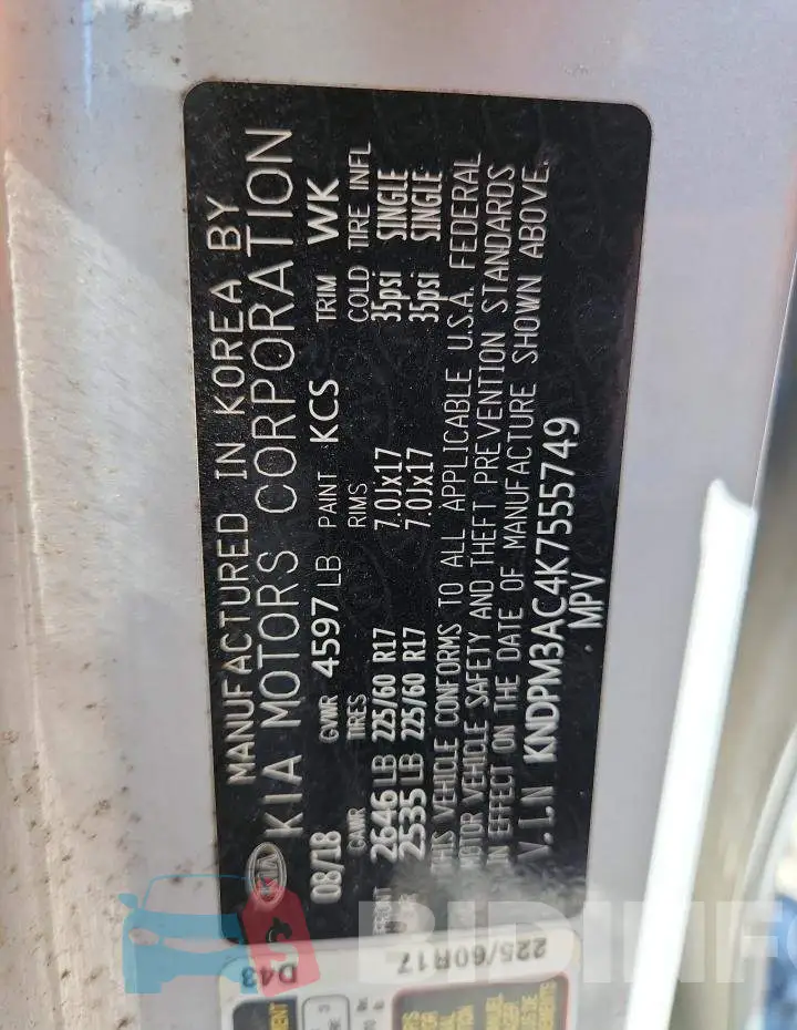 KNDPM3AC4K7555749 Photo# 13