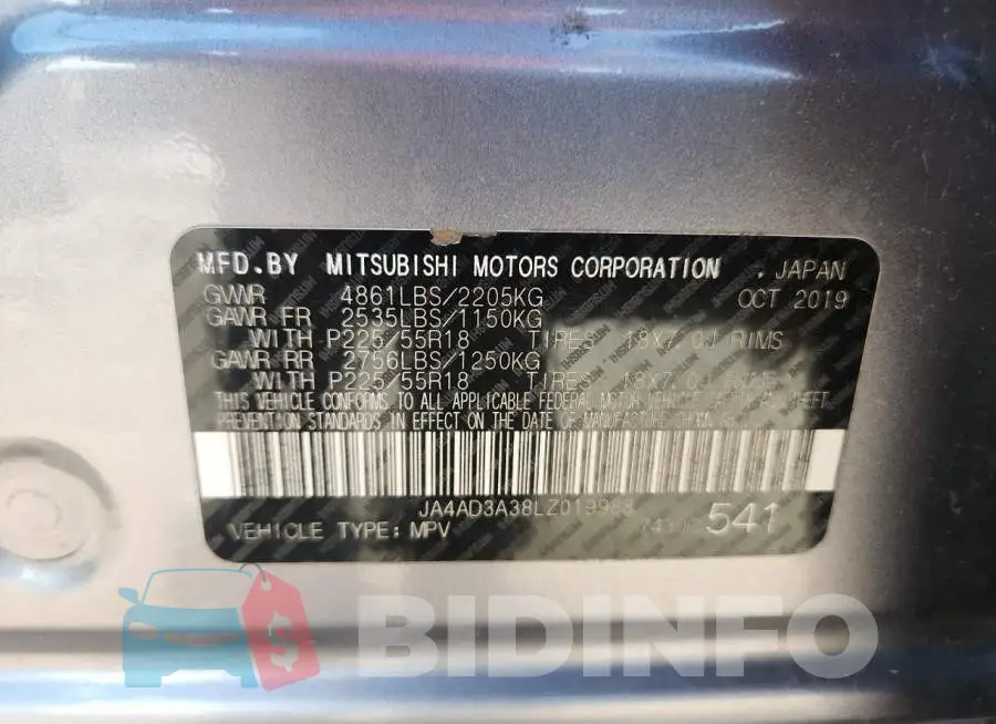 JA4AD3A38LZ019988 Photo# 14