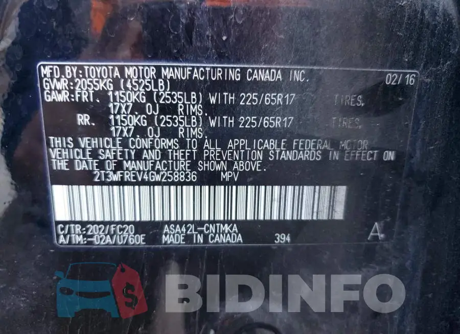 2T3WFREV4GW258836 Photo# 12