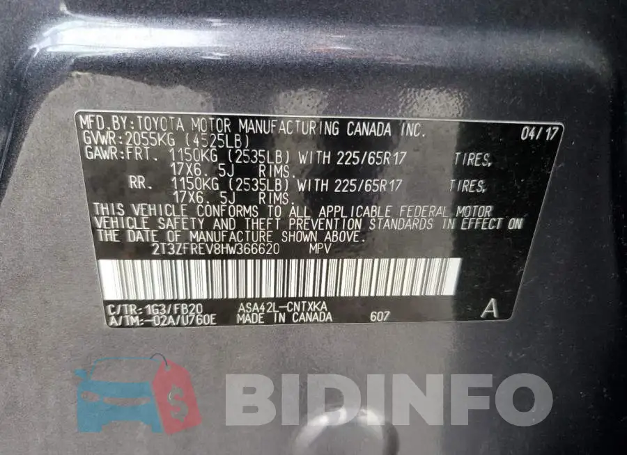 2T3ZFREV8HW366620 Photo# 13