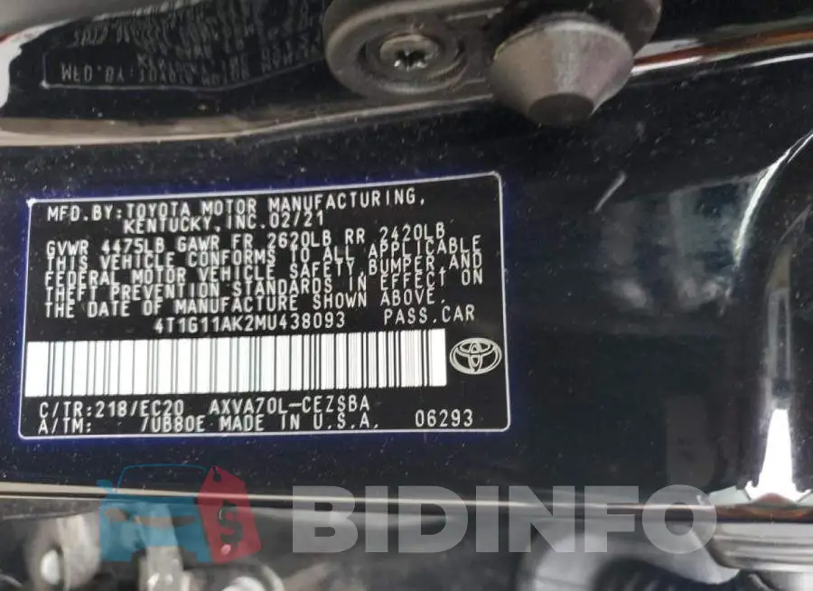 4T1G11AK2MU438093 Photo# 12