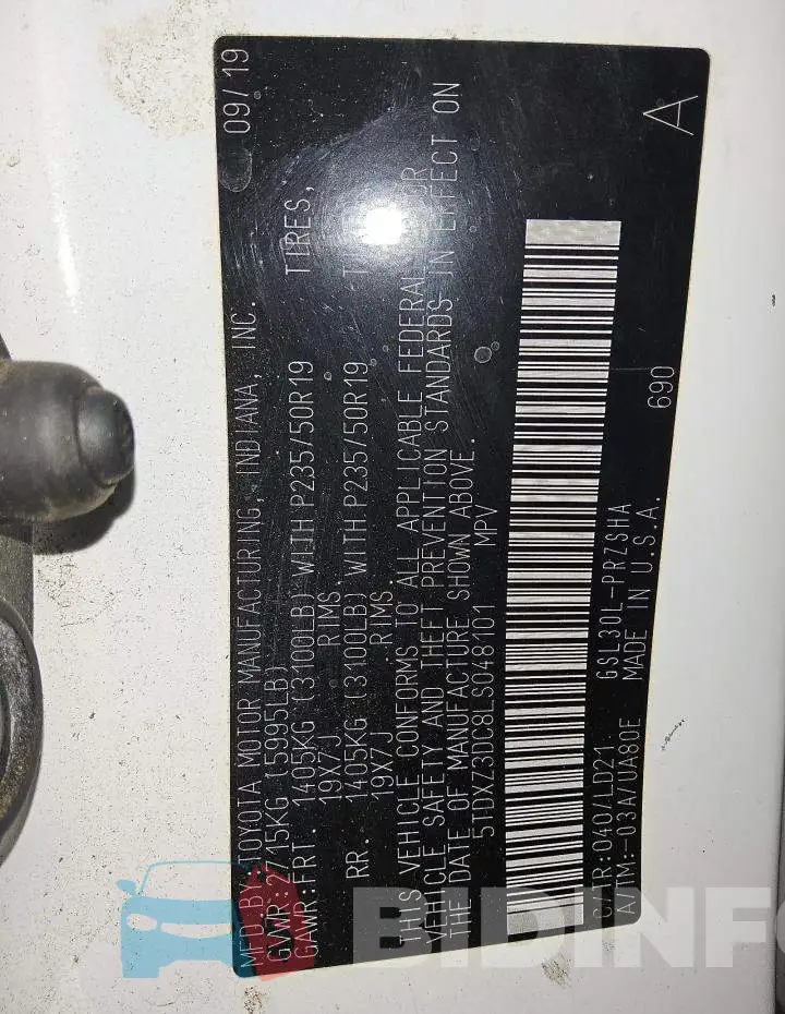5TDXZ3DC8LS048101 Photo# 13