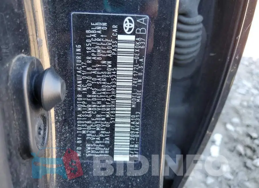 5YFBURHE3HP635345 Photo# 12