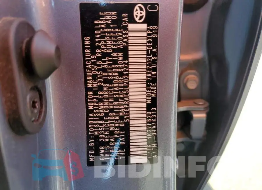 5YFEPRAE5LP021274 Photo# 13