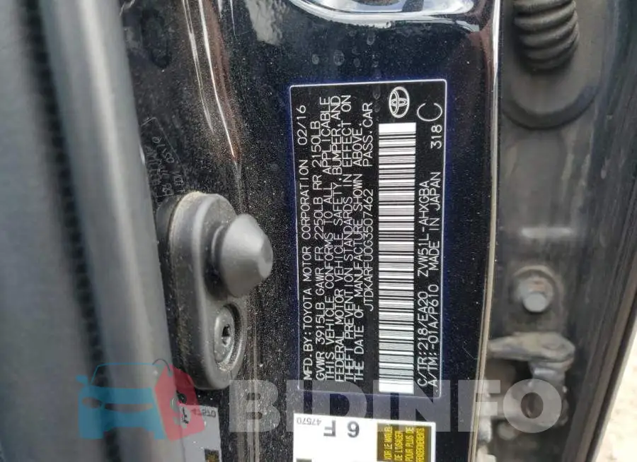 JTDKARFU0G3507462 Photo# 12