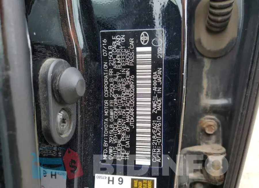 JTDKARFU2G3028976 Photo# 12