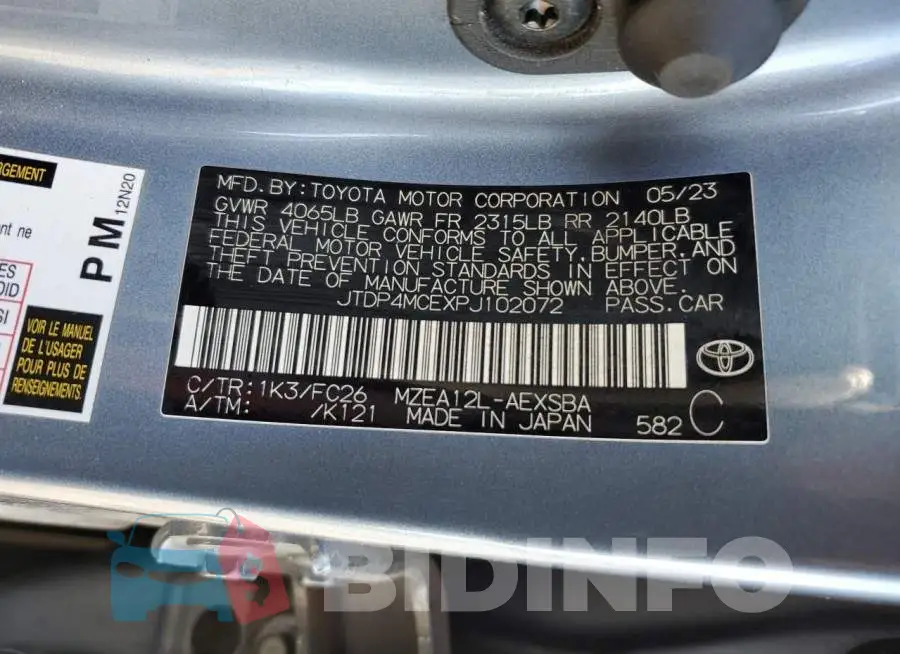 JTDP4MCEXPJ102072 Photo# 13
