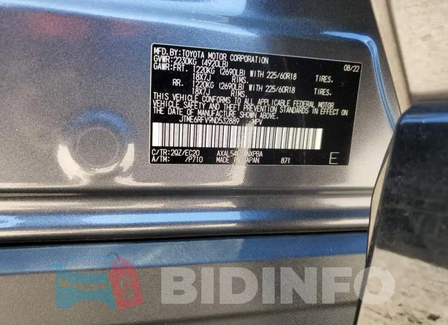 JTME6RFV9ND532889 Photo# 13
