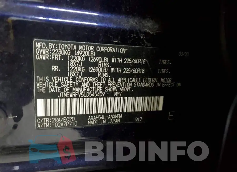 JTMEWRFV5LD545409 Photo# 14