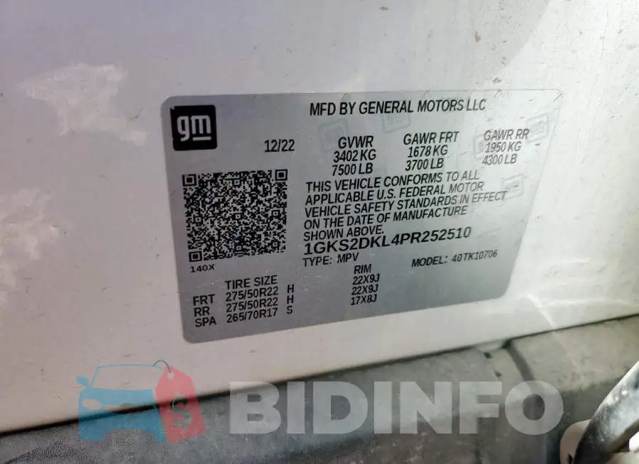 1GKS2DKL4PR252510 Photo# 14