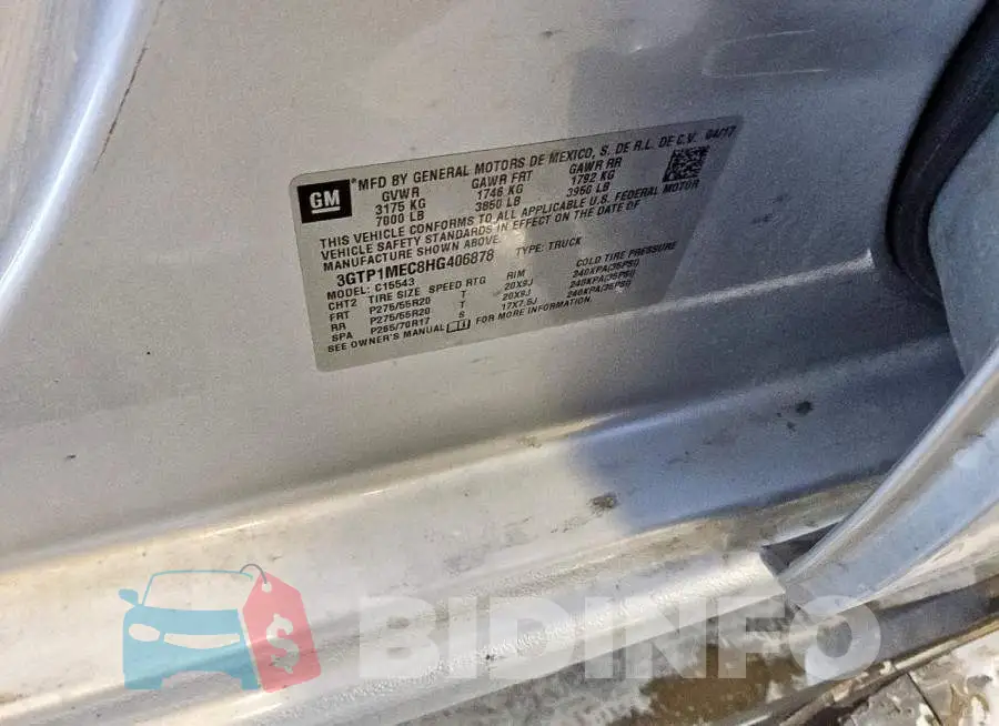 3GTP1MEC8HG406878 Photo# 12