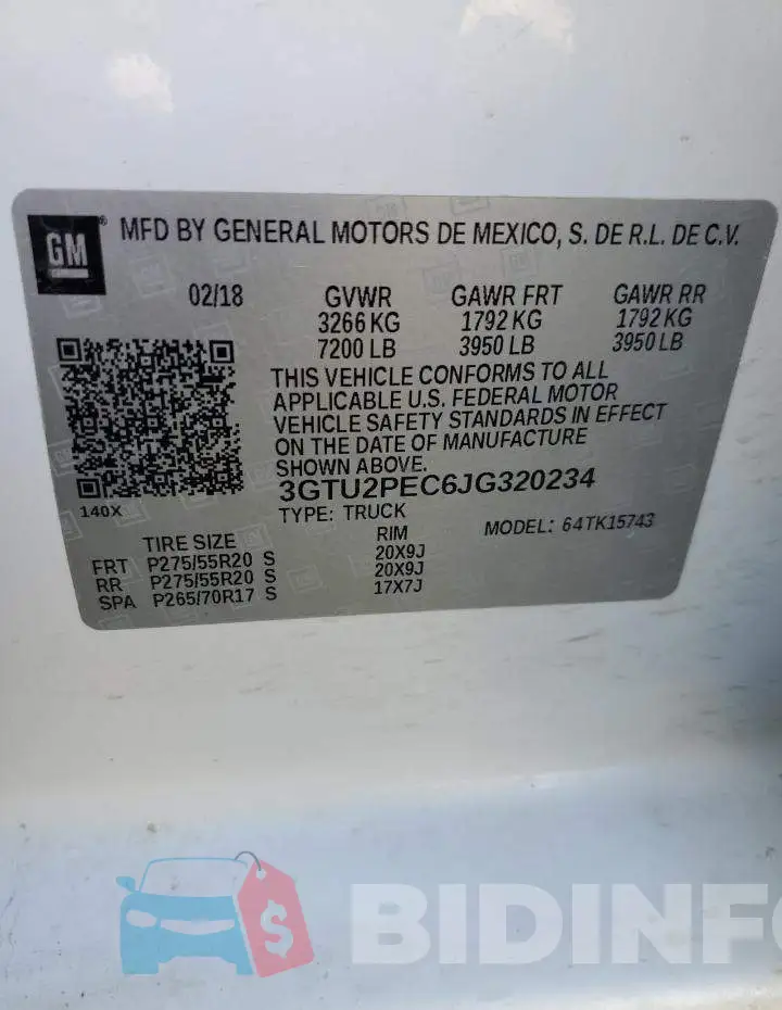 3GTU2PEC6JG320234 Photo# 12