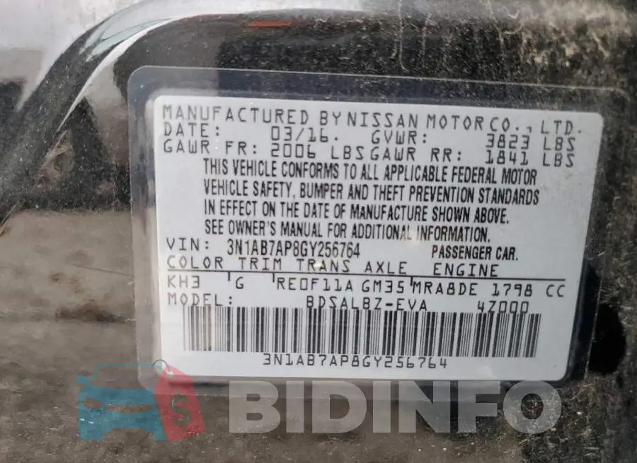 3N1AB7AP8GY256764 Photo# 12