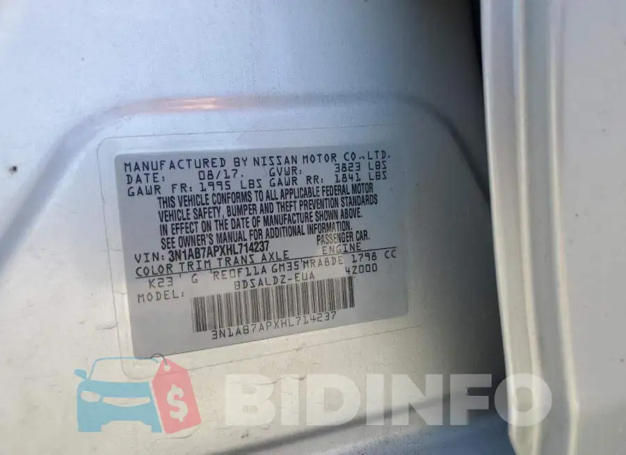 3N1AB7APXHL714237 Photo# 12