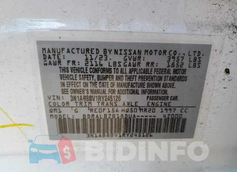 3N1AB8BV1RY245126 Photo# 13