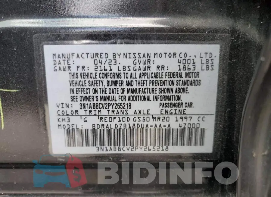 3N1AB8CV2PY265218 Photo# 13