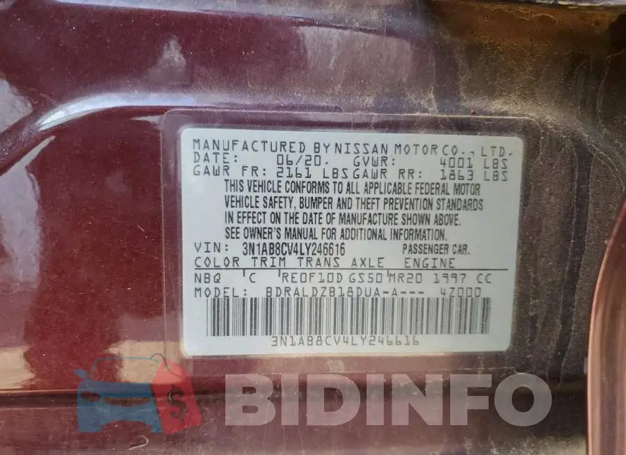 3N1AB8CV4LY246616 Photo# 13