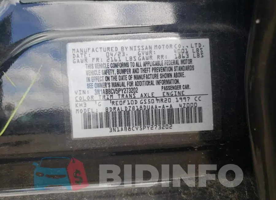 3N1AB8CV5PY273202 Photo# 13
