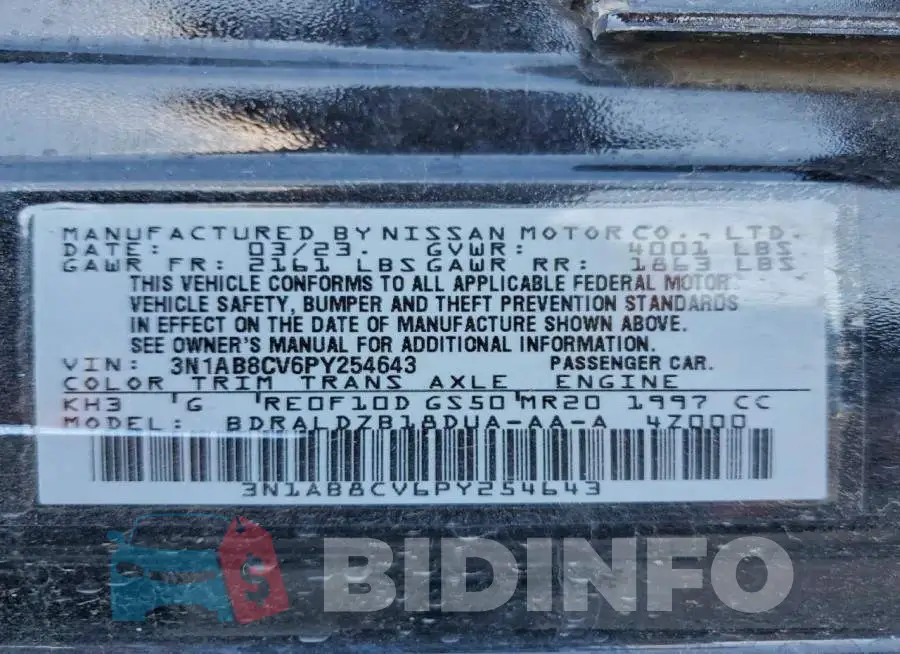 3N1AB8CV6PY254643 Photo# 13