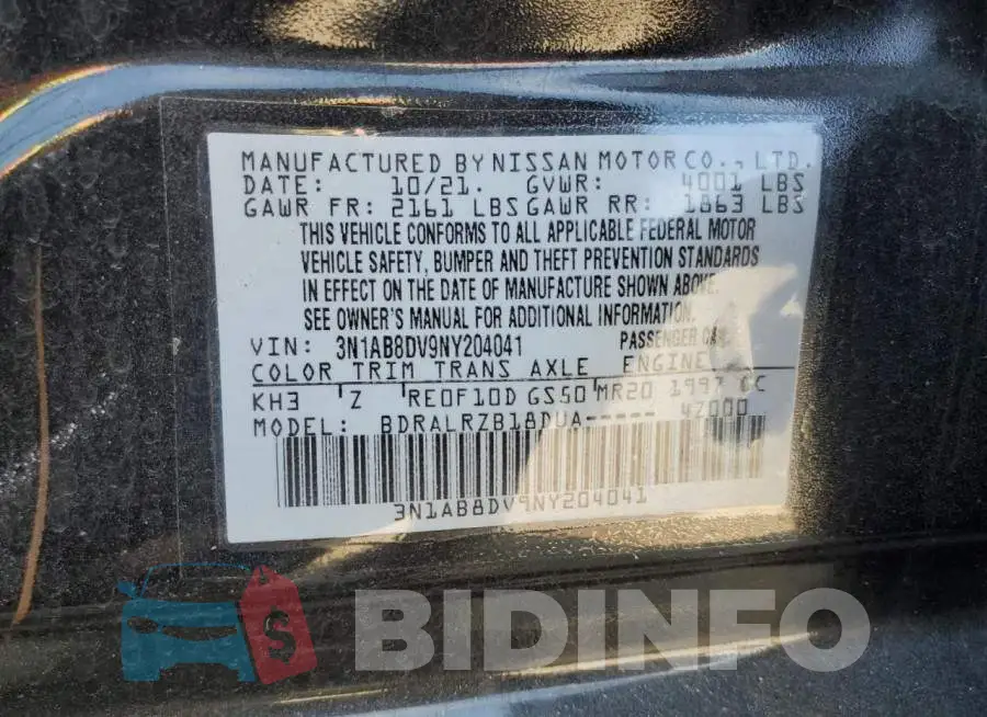 3N1AB8DV9NY204041 Photo# 12