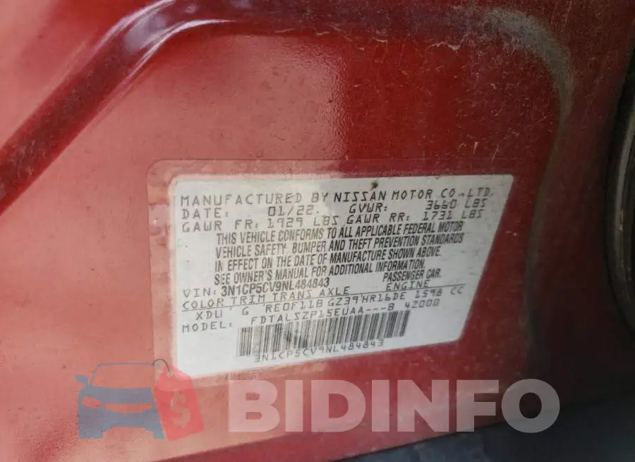 3N1CP5CV9NL484843 Photo# 13
