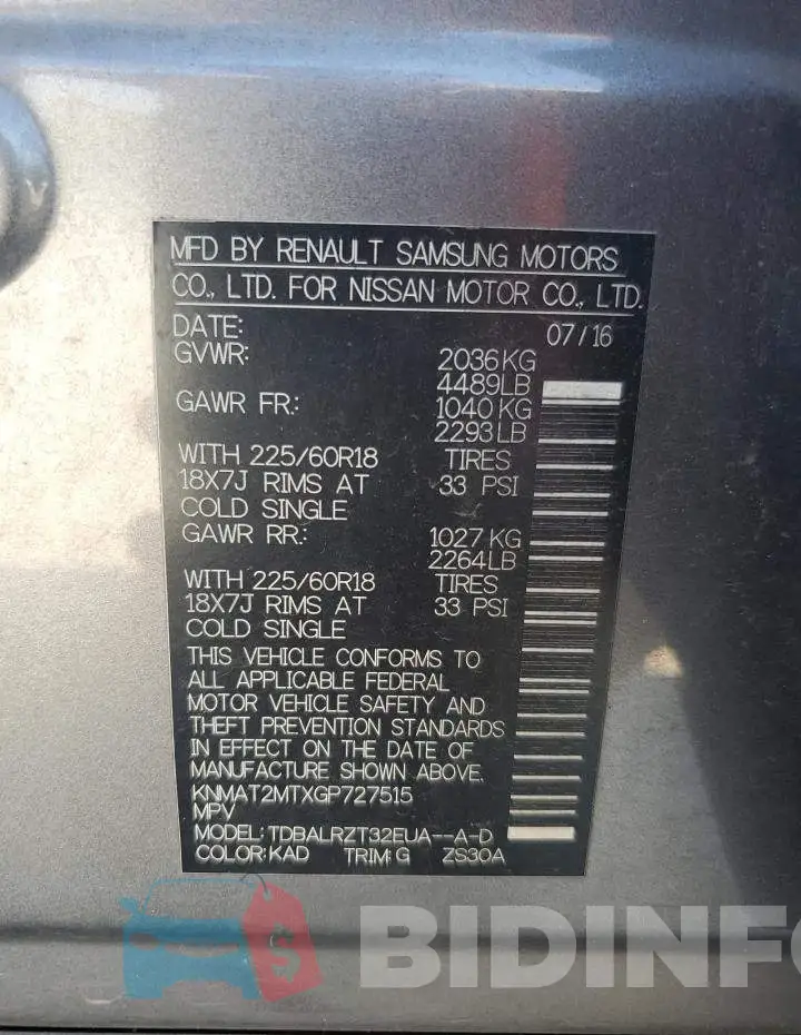 KNMAT2MTXGP727515 Photo# 13