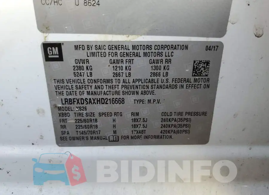 LRBFXDSAXHD216668 Photo# 13