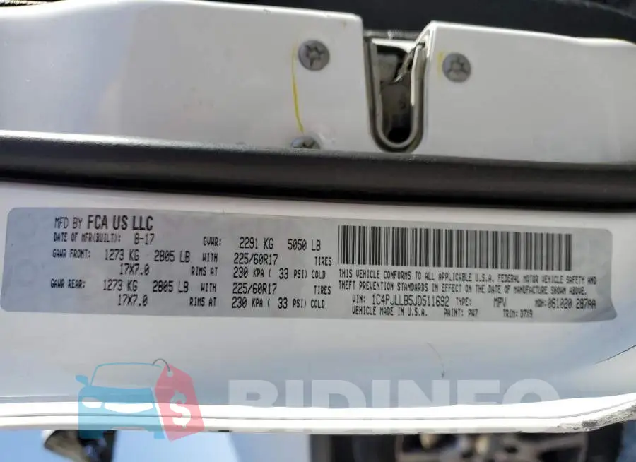 1C4PJLLB5JD511692 Photo# 13