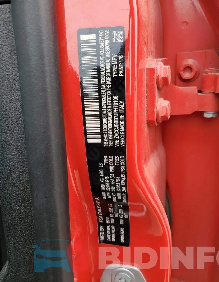 ZACCJBBB7JPH79106 Photo# 13