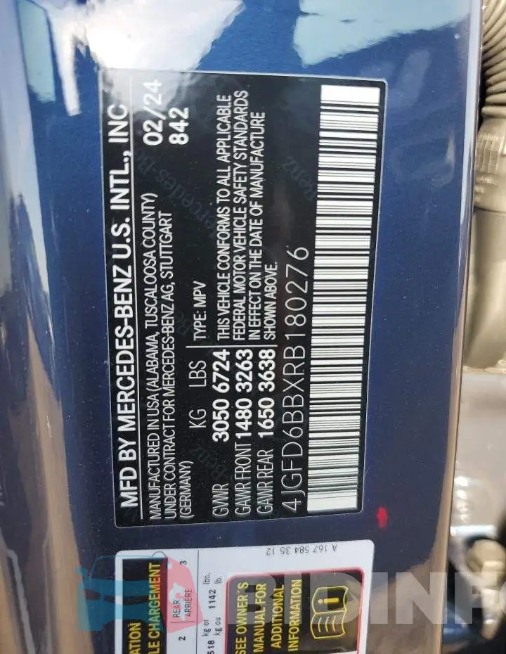 4JGFD6BBXRB180276 Photo# 12