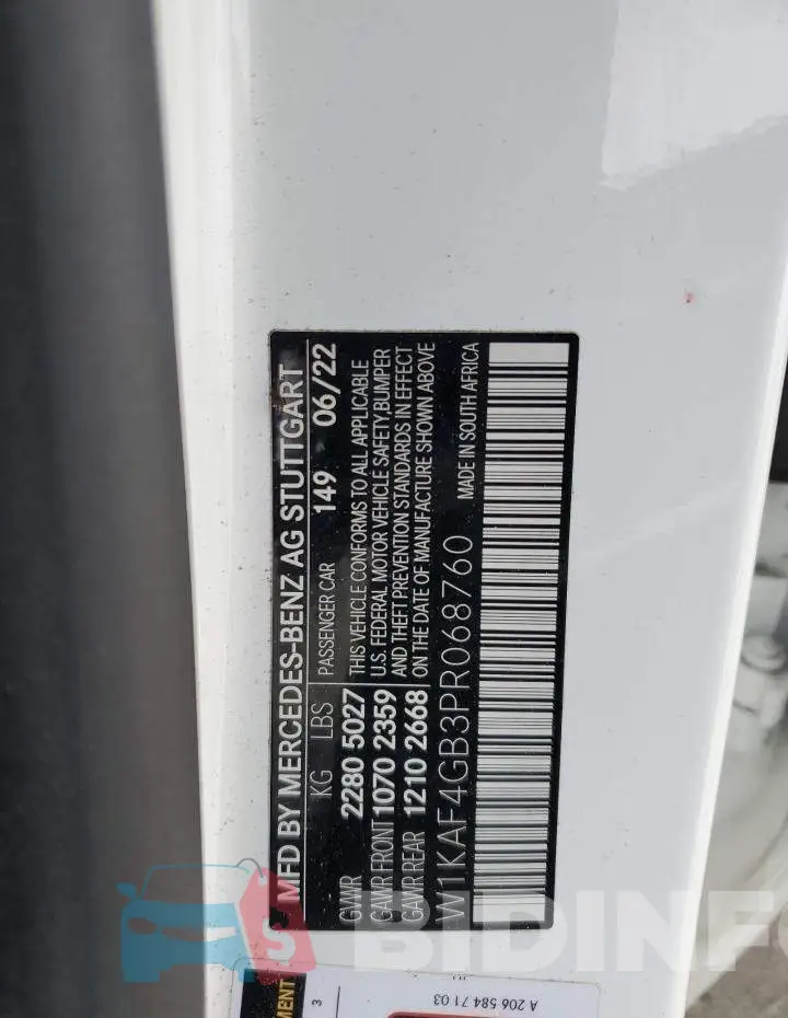 W1KAF4GB3PR068760 Photo# 12
