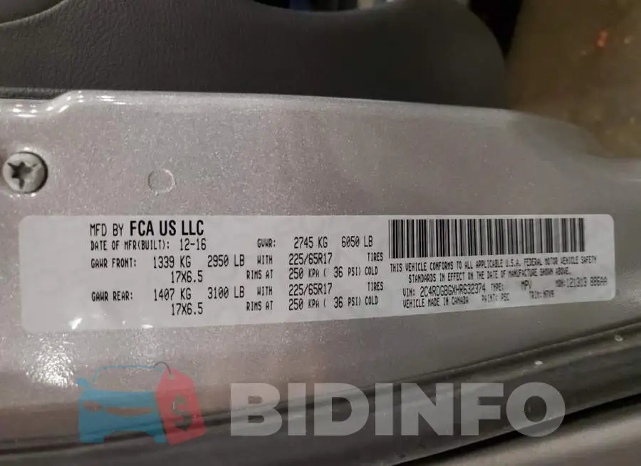 2C4RDGBGXHR632374 Photo# 13