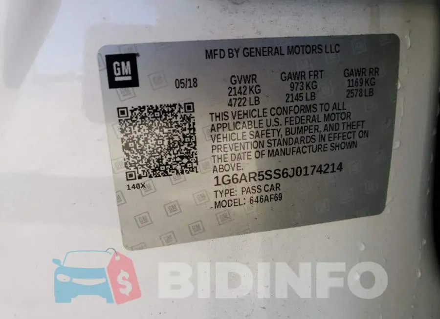 1G6AR5SS6J0174214 Photo# 13