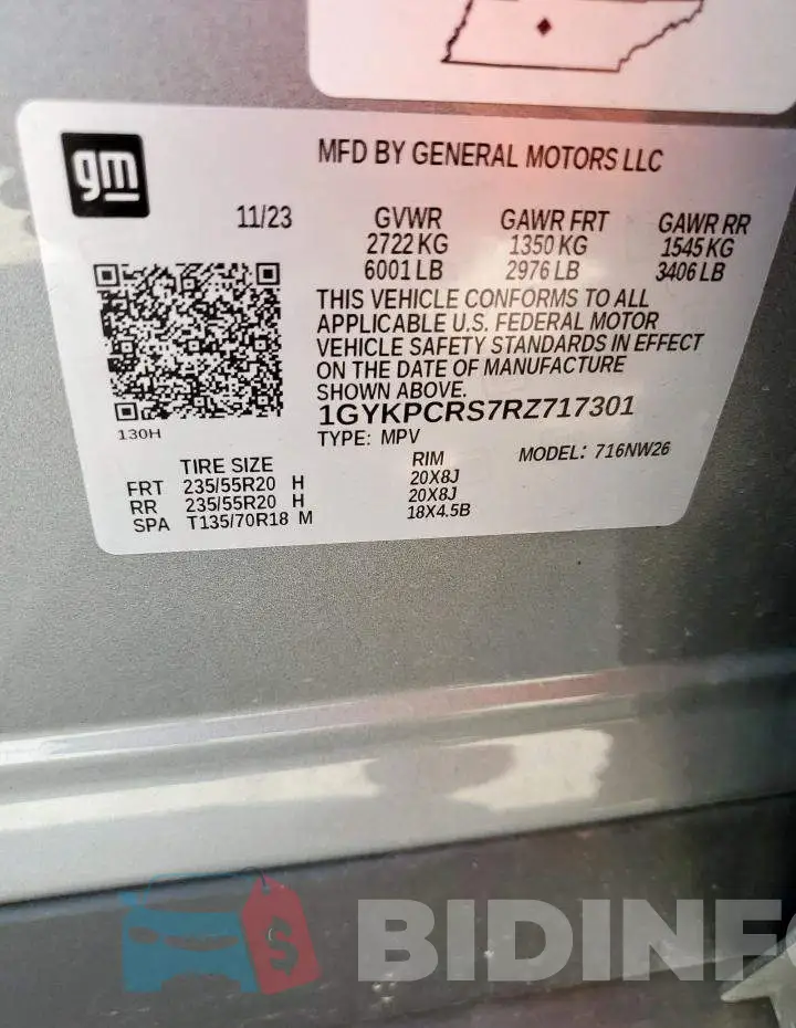 1GYKPCRS7RZ717301 Photo# 13