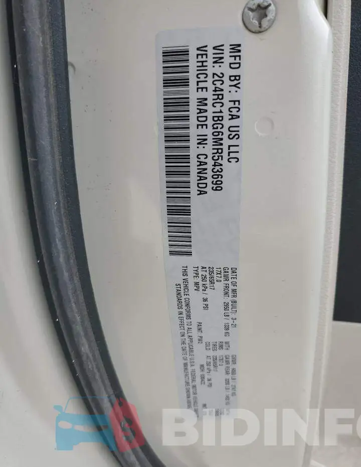 2C4RC1BG6MR543699 Photo# 13