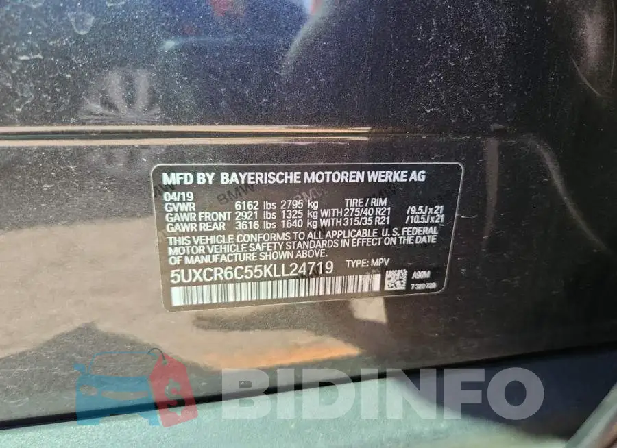 5UXCR6C55KLL24719 Photo# 12