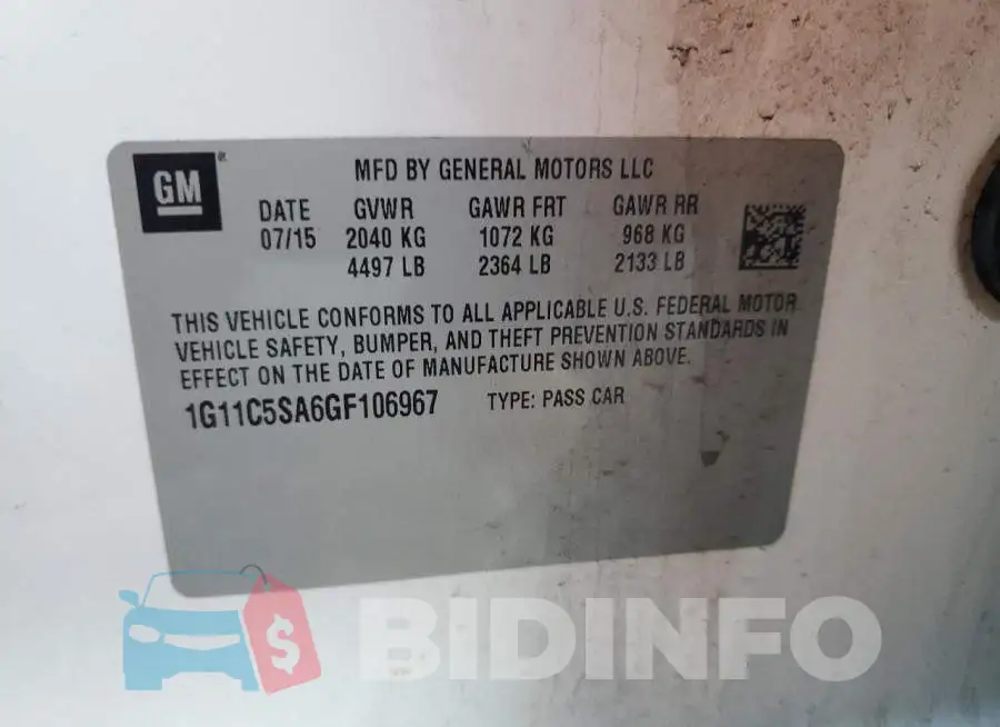 1G11C5SA6GF106967 Photo# 12