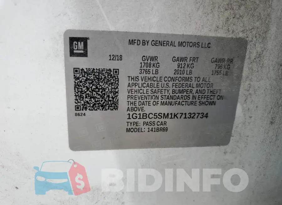 1G1BC5SM1K7132734 Photo# 12